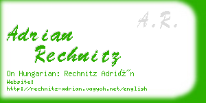 adrian rechnitz business card